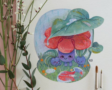 Original Painting: Eevee and Sprigatito