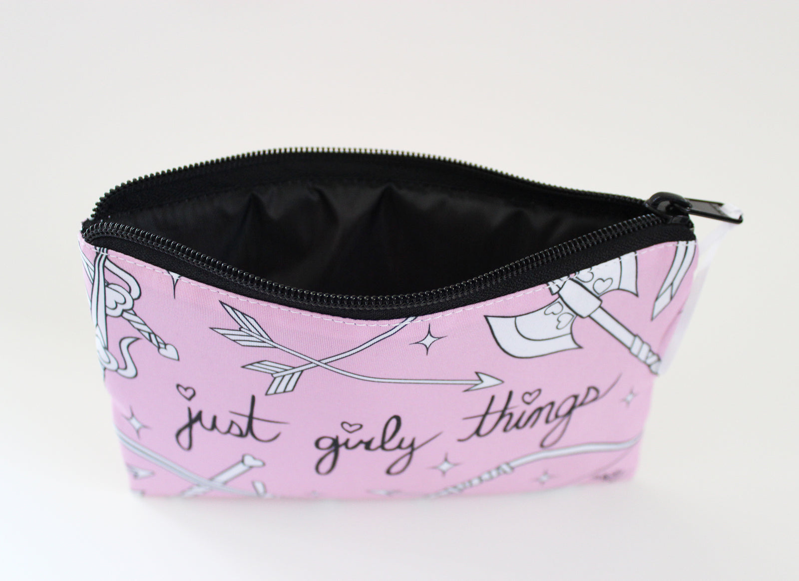 Just Girly Things Cosmetic Bag (BLACK)