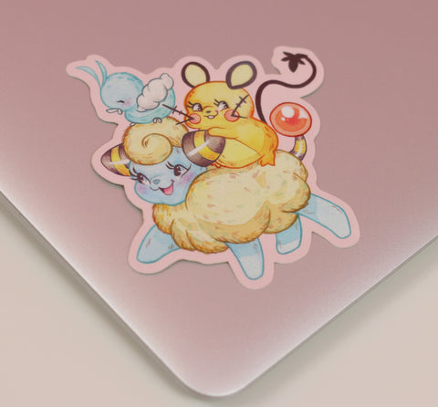 Little Golden Pokémon Yamper Sticker